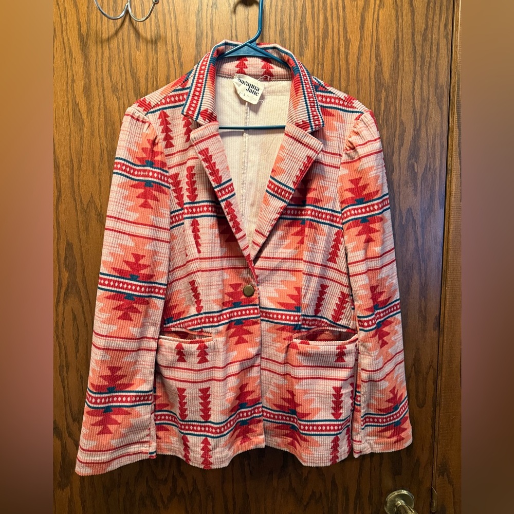 Aztec Print Savanna Jane Women's Blazer Jacket